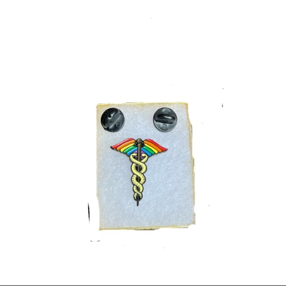 LGBTQ Rainbow Pride Medical  Enamel Pin Brooch - Picture 3 of 4